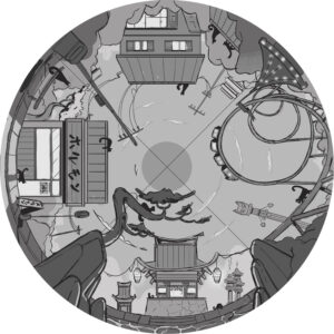 Sketch of the board by Gilles Warmoes