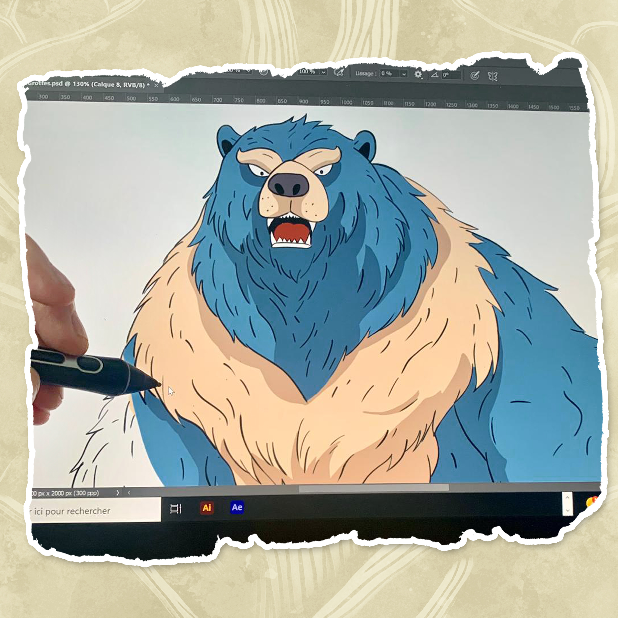 Hand-drawn monster
