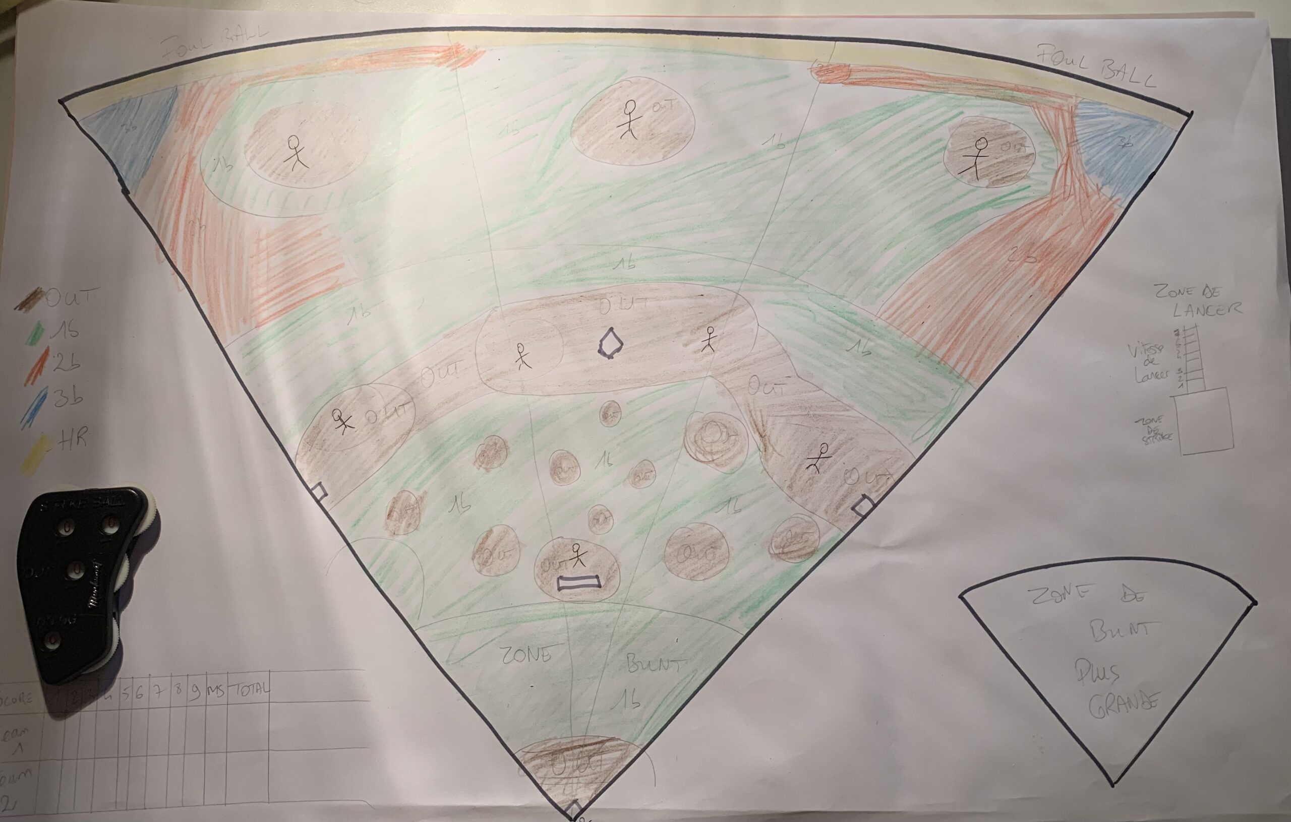 The very first sketch of the Pitch N' Run field